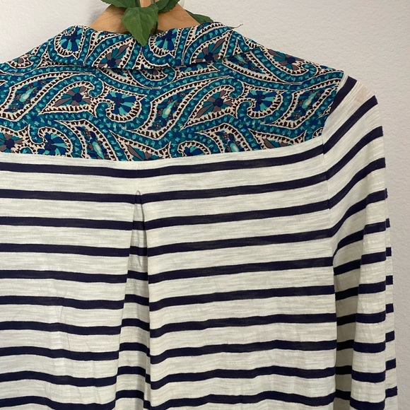 Anthropologie Postage Stampe • Striped Paisley Collared Lightweight Blouse - Picture 15 of 15